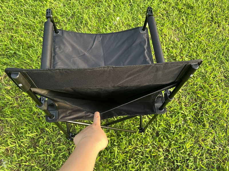 Silla de camping plegable resistente con asa desmontable