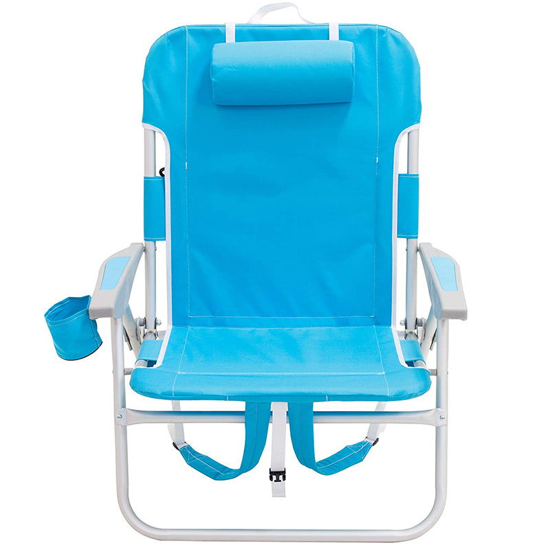 Silla de playa plegable portátil de 4 posiciones con mochila